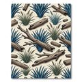 Rustic Blue Agave and Driftwood Forest Rug