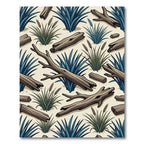 Rustic Blue Agave and Driftwood Forest Rug