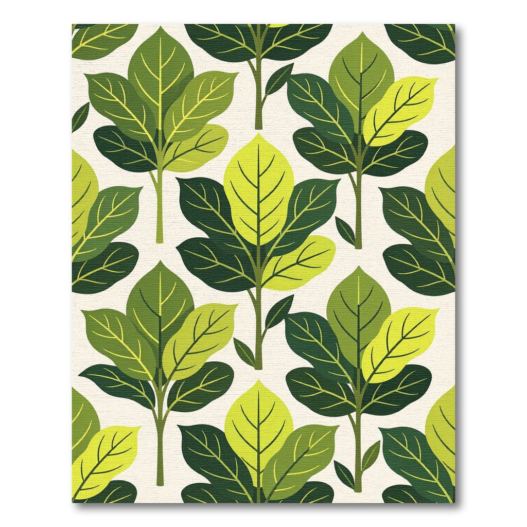 Green Leafy Branch Tree Rug