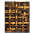 Warm Woven Wood Texture Rug