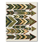Rustic Geometric Arrow Composition Rug