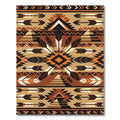 Tribal Southwestern Feather and Arrow Earthy Area Rug