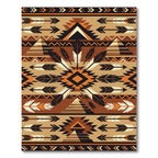 Tribal Southwestern Feather and Arrow Earthy Area Rug