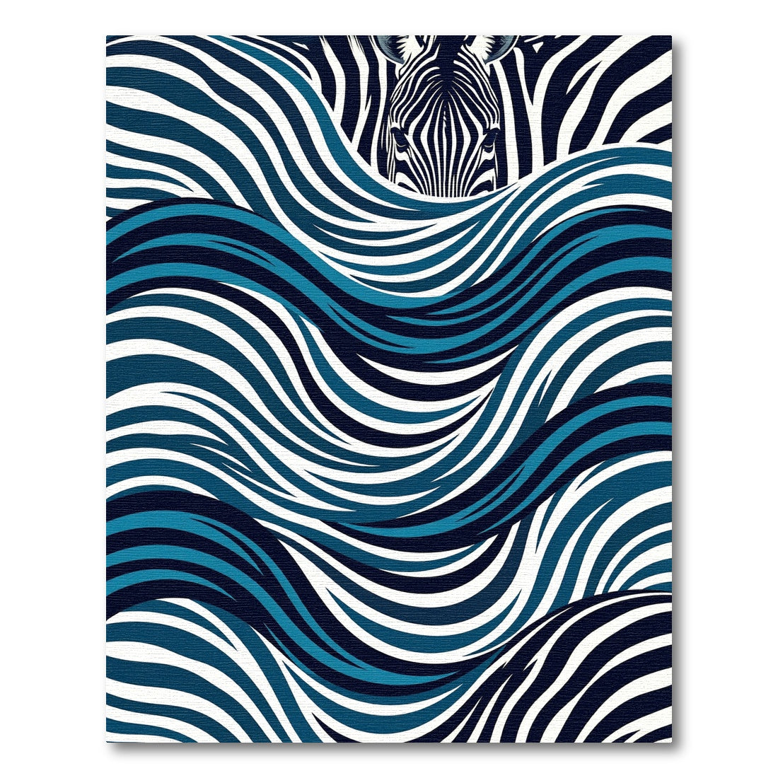 Zebra Stripe Ocean Waves Rug