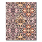 Elegant Blush and Copper Floral Damask Rug