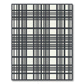 Classic Black and White Plaid Tartan Rug