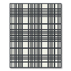 Classic Black and White Plaid Tartan Rug