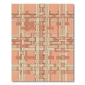 Terracotta Orange Woven Plaid Rug
