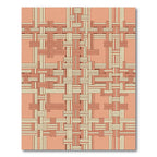 Terracotta Orange Woven Plaid Rug