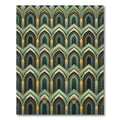 Emerald Green Art Deco Archway Rug