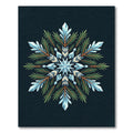 Winter Crystal Pine Snowflake Rug