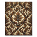 Elegant Brown Bronze Acanthus Scroll Rug