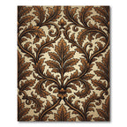 Elegant Brown Bronze Acanthus Scroll Rug