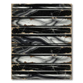Monochrome Grunge Striped Abstract Rug