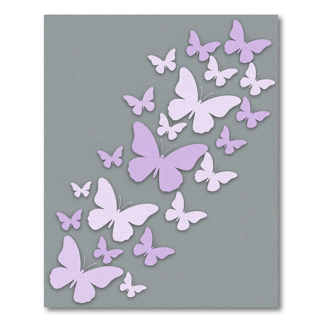 Ethereal Soft Purple Butterfly Swarm Rug