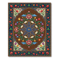 Floral Eight Point Star Pomegranate Medallion Rug