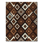 Brown Diamond Tribal Texture Rug