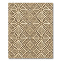 Ornate Golden Brown Geometric Star Rug