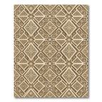 Ornate Golden Brown Geometric Star Rug