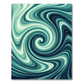 Abstract Teal Swirl Wave Swirl Rug