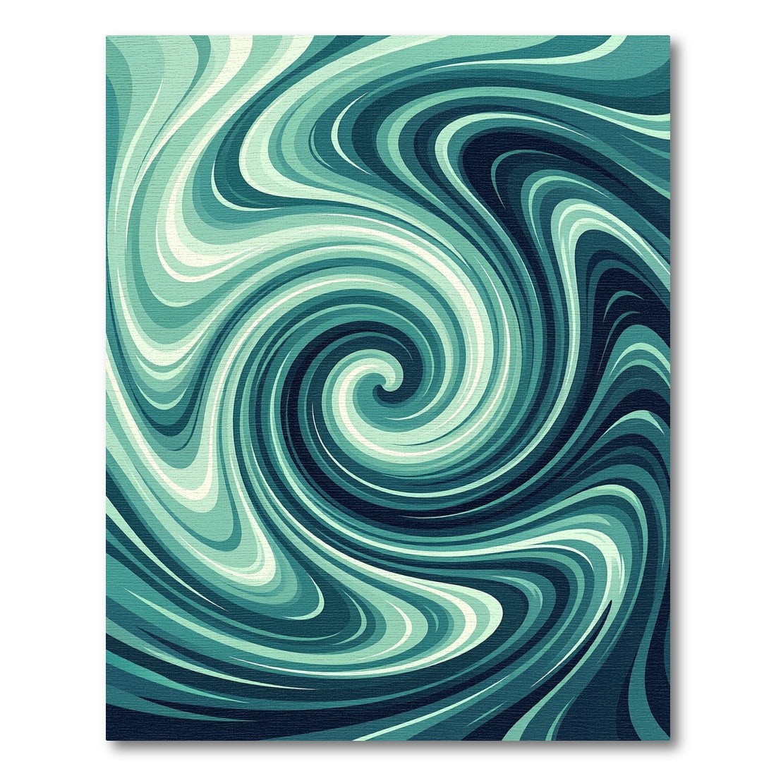 Abstract Teal Swirl Wave Swirl Rug