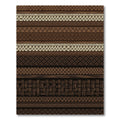 Earthy Braided Stripes Texture Rug