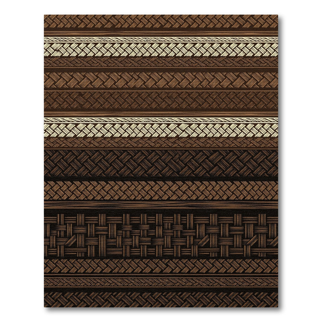 Earthy Braided Stripes Texture Rug