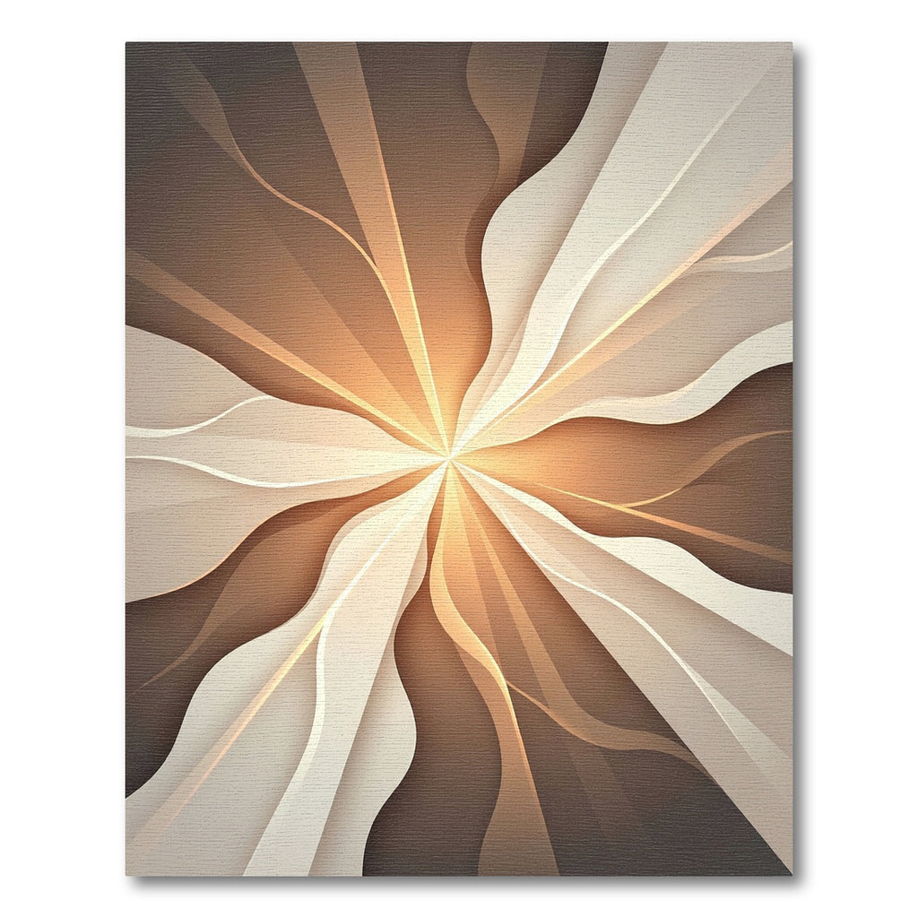 Radiant Golden Sunburst Waves Rug