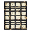 Distressed Charcoal Grid Plaid Rug