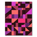 Vibrant Magenta and Pink Geometric Shapes Rug