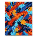 Vibrant Abstract Multicolored Paint Splatter Rug