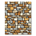 Rustic Stacked Stone Wall Texture Rug