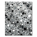Monochrome Abstract Speckled Terrazzo Stone Rug