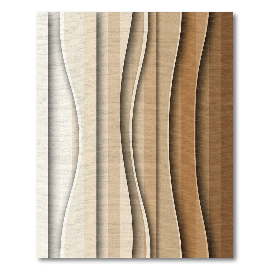 Earthy Tones Layered Curves Rug