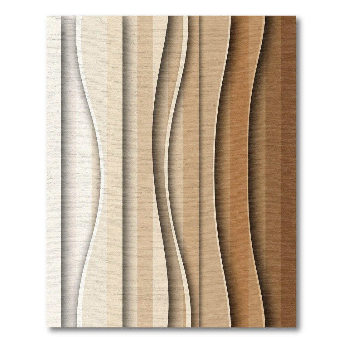 Earthy Tones Layered Curves Rug
