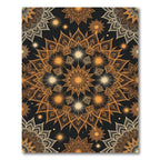 Golden Celestial Mandala Starry Night Rug