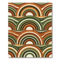 Mid-Century Retro Arched Earthy Waves Rug