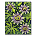 Vibrant Purple Passionflower Garden Rug