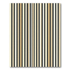Ecru Taupe Ochre Black Stripe Rug