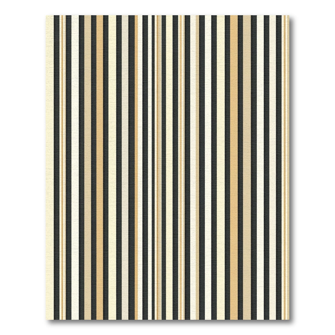 Ecru Taupe Ochre Black Stripe Rug