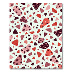 Modern Abstract Blush and Terracotta Terrazzo Rug