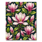 Pink White Magnolia Branch Bloom Rug