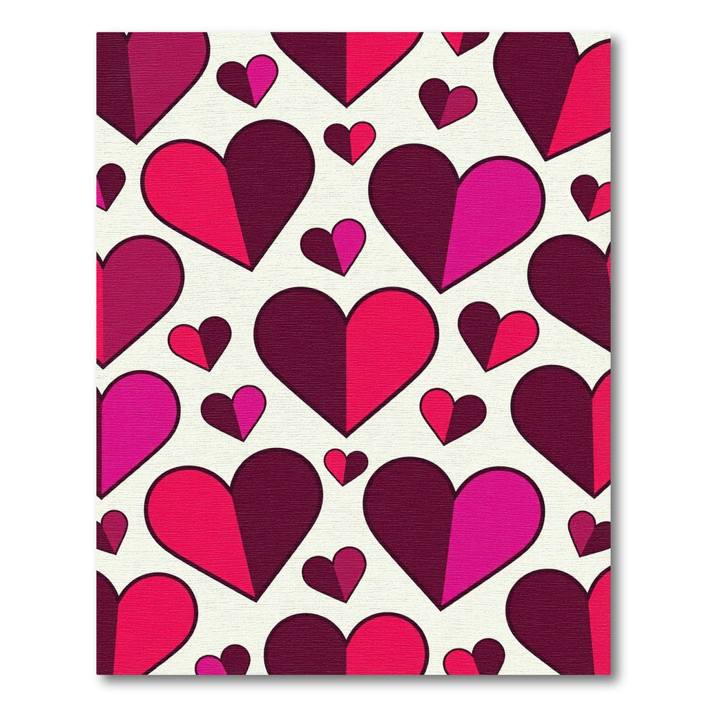 Romantic Pink Heart All-Over Rug