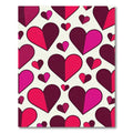 Romantic Pink Heart All-Over Rug