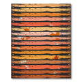 Distressed Earthy Tone Striped Abstract Rug