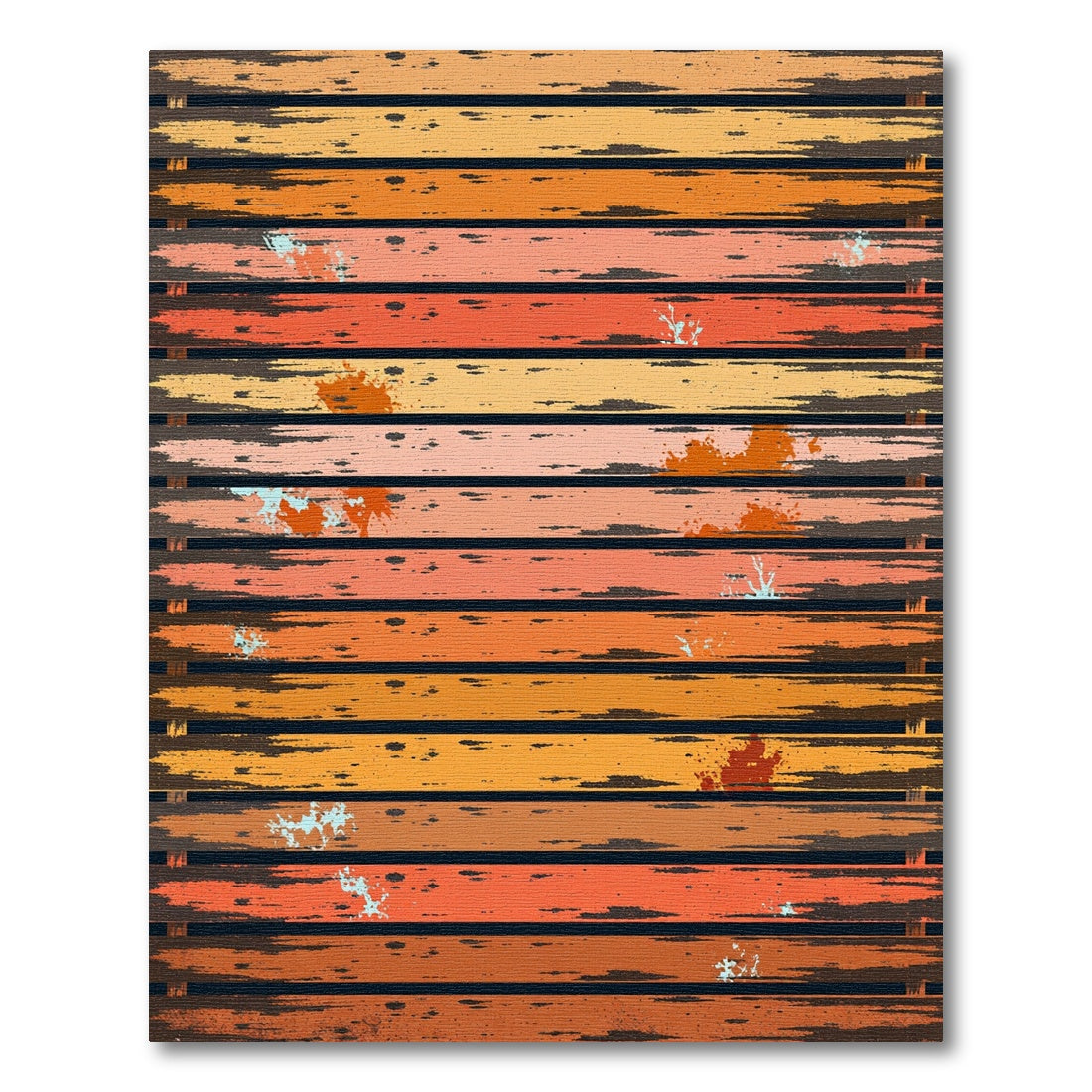 Distressed Earthy Tone Striped Abstract Rug
