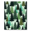 Evergreen Forest Silhouette Woodland Rug