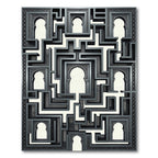 Ornate Arabesque Labyrinth Arch Rug