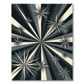 Monochromatic Geometric Sunburst Star Radiating Rug
