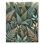 Verdant Fern Frond Garden Lush Rug